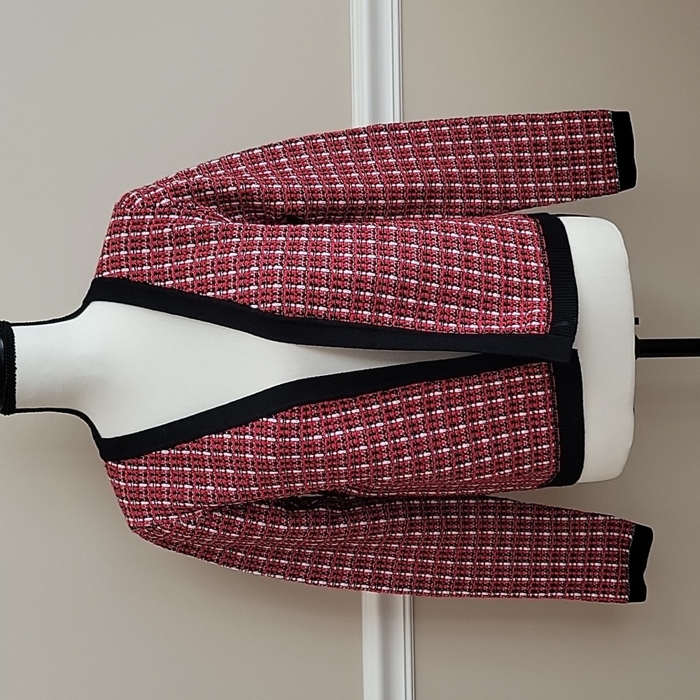 Red and black sweater